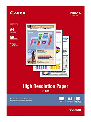 Canon HR-101N high-resolution paper - DIN A4, 50 sheets (106 g/m²) for inkjet printers 1033A002 on sale